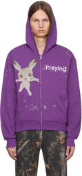 Praying Purple Pocket Creature Hoodie