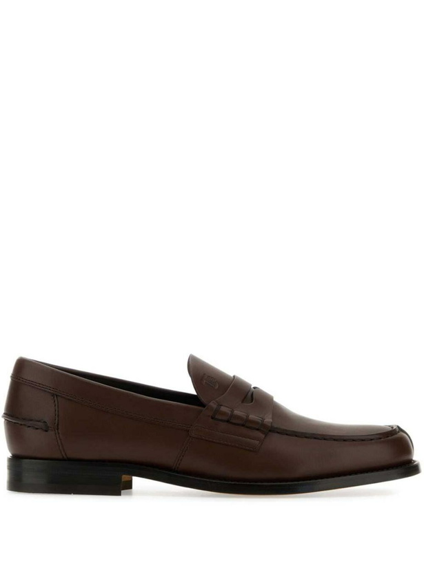 Photo: Tod's Leather Classic Loafer By Tod's in Brown
