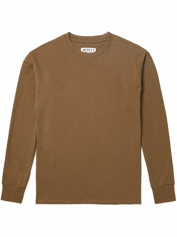 Photo: Merely Made - Cotton-Jersey T-Shirt - Brown