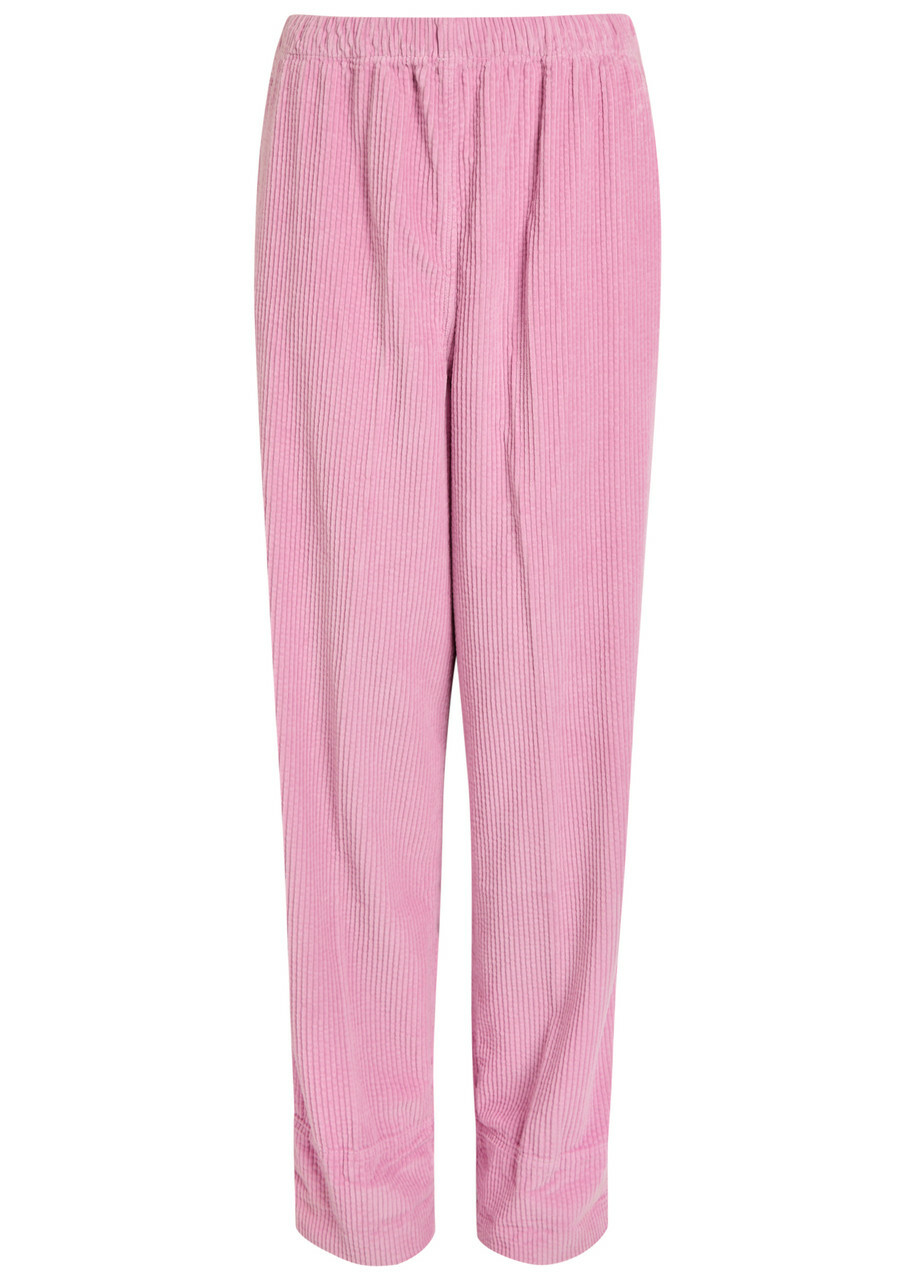 American Vintage Padow Cropped Corduroy Trousers Pink