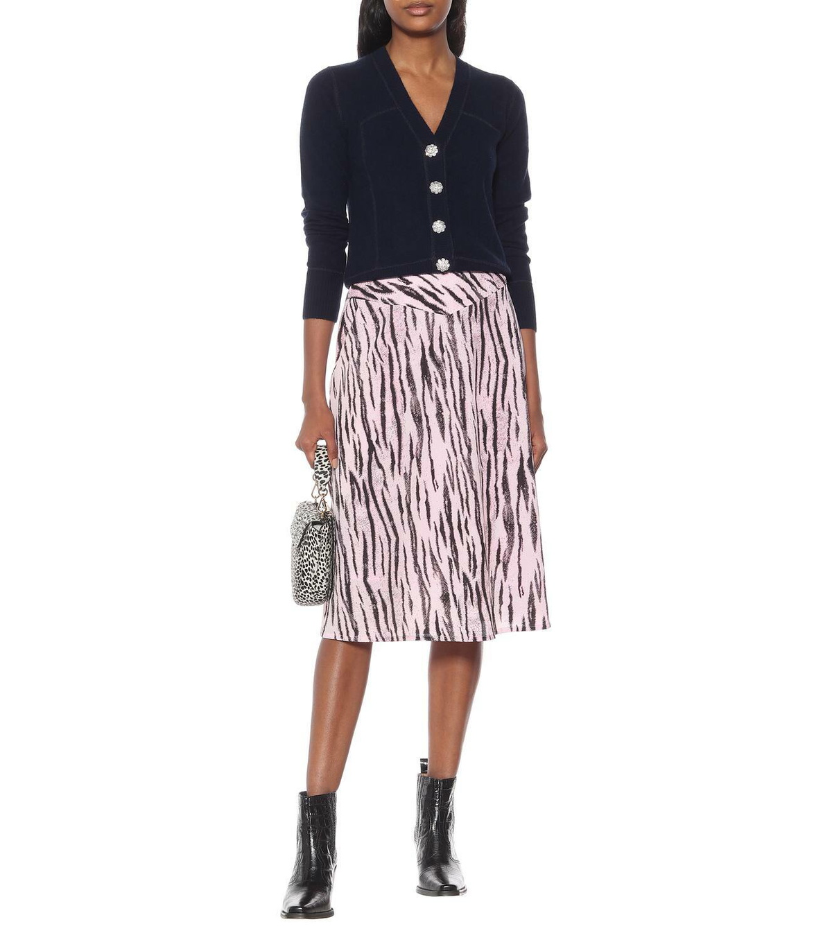 Baum und Pferdgarten Senga tiger-print midi skirt