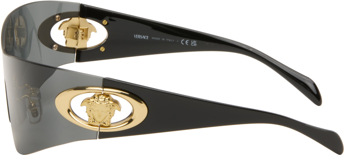 Versace Black Eclipse Wrap Sunglasses
