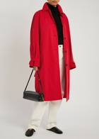 Toteme Belted Cotton Trench Coat Red