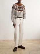 Barbour - Fair Isle Intarsia-Knit Wool Sweater - Gray