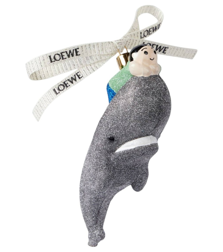 Photo: Loewe x Suna Fujita Whale With Kid glass ornament