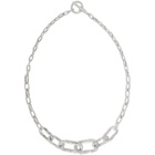 Pearls Before Swine Silver Graded Link Necklace.