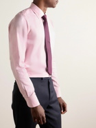 Canali - Cutaway-Collar Textured-Cotton Shirt - Pink