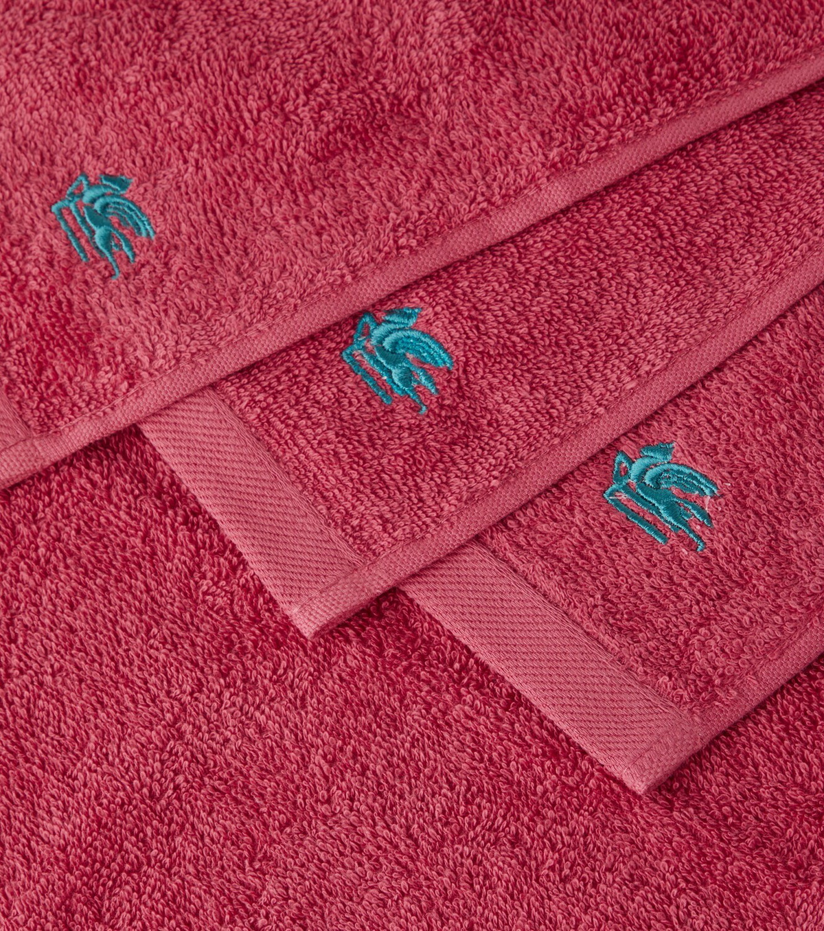 Etro Giano set of 4 face towels and basket