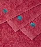 Etro Giano set of 4 face towels and basket