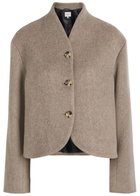 Reformation Owen Wool-blend Jacket Light Grey