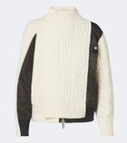 Sacai Paneled wool jacket