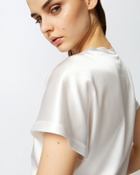 Pinko Satin Blouse With Cap Sleeves Snow White