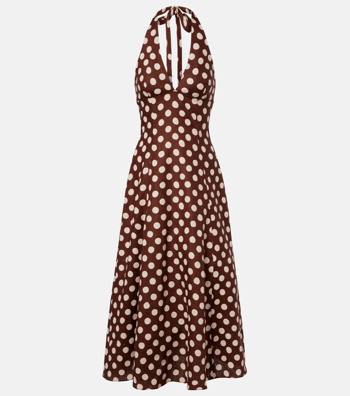 Faithfull Marais polka-dot linen midi dress