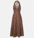 Faithfull Marais polka-dot linen midi dress