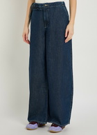 Damson Madder Augusta Ruffled Straight-leg Jeans Indigo