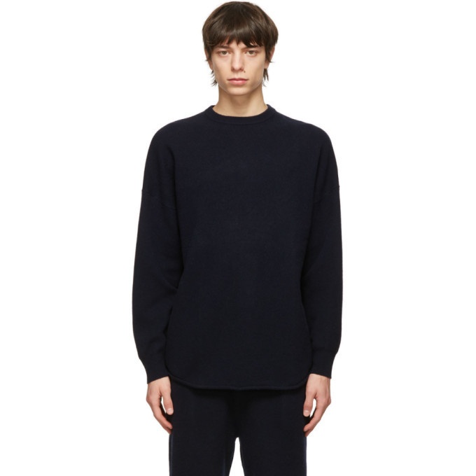 extreme cashmere Navy N°53 Crew Hop Sweater extreme cashmere