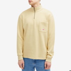 Armor-Lux Men's Half Zip Pocket Sweatshirt in Pale Olive