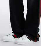 Gucci Ace Web Stripe leather sneakers