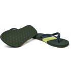 Orlebar Brown - Haston Colour-Block Rubber Flip Flops - Green