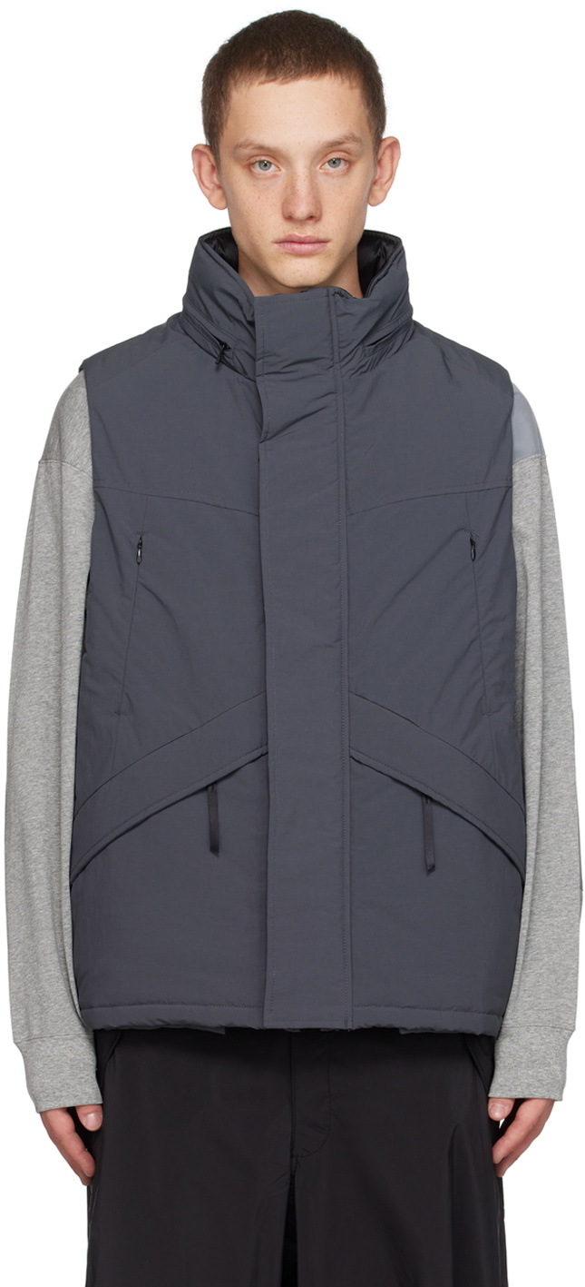 meanswhile Gray Side Slit Vest