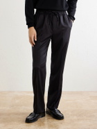 Brioni - Asolo Straight-Leg Wool Drawstring Trousers - Gray