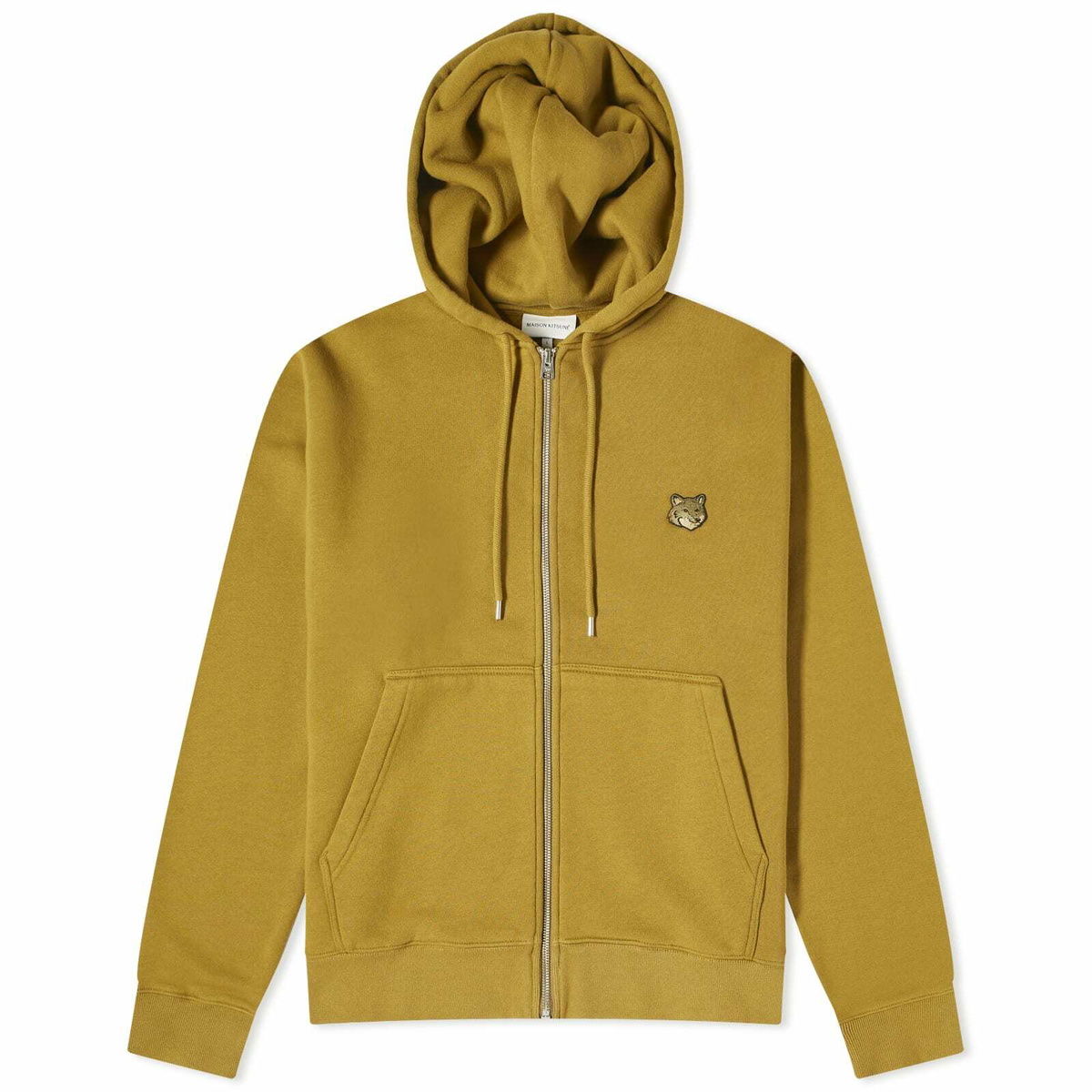 Puma x Maison Kitsune Mens Dark Green Hoodie - Marks on the front main image 1