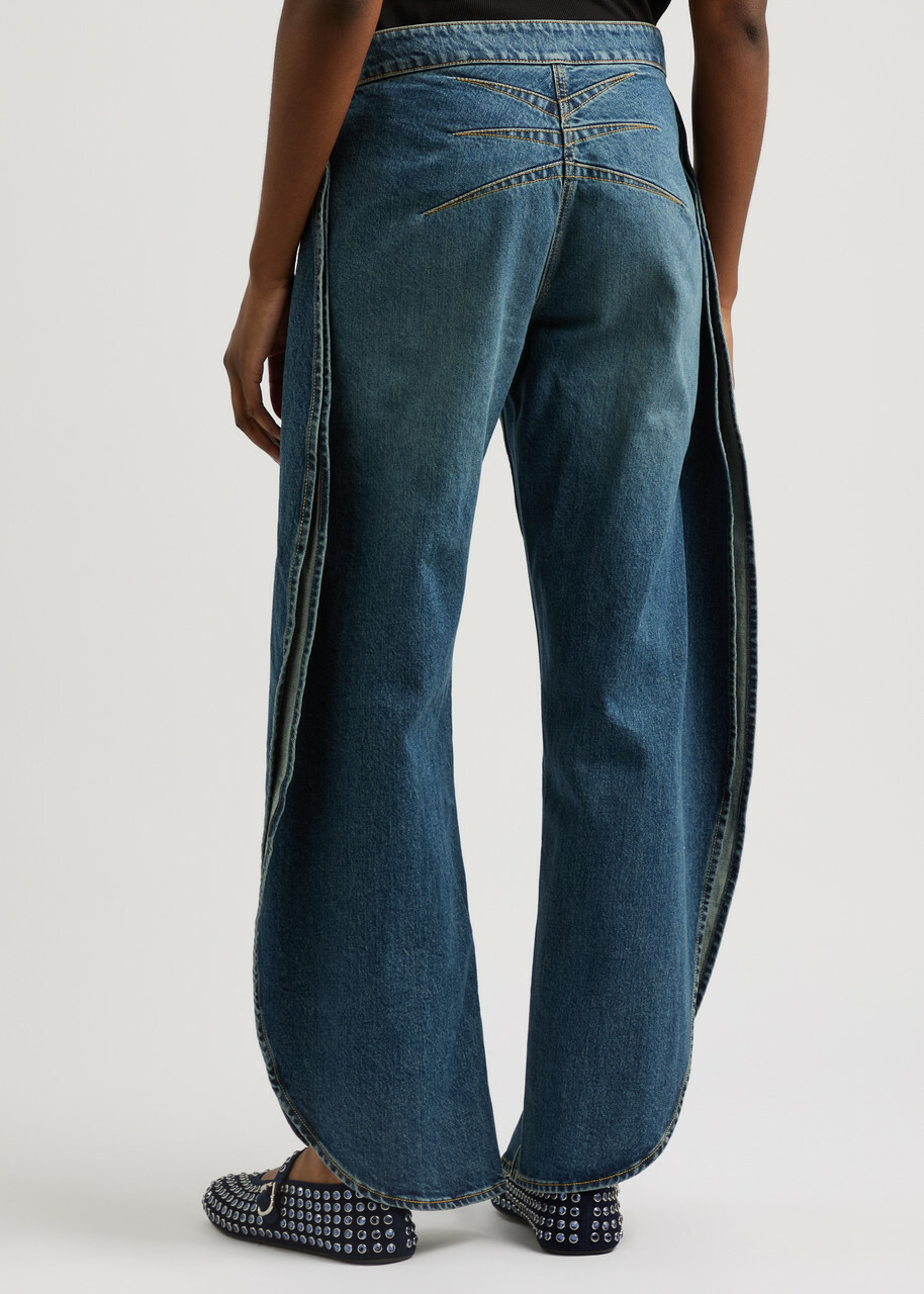 Alaïa Petal Barrel-leg Jeans Denim ALAÏA