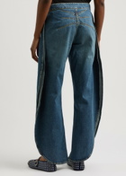 Alaïa Petal Barrel-leg Jeans Denim
