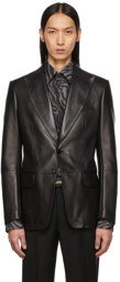 TOM FORD Black Sartorial Blazer Lambskin Jacket