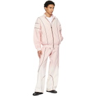 Off-White Pink Garment Dye Slouchy Track Pants