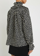 Chloe Polka dot Silk Blouse Black
