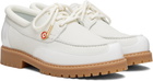 Casablanca White Leather Boat Shoes
