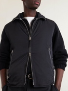 TOM FORD - Peach Touch Leather-Trimmed Poplin Gilet - Black