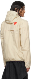 COMME des GARÇONS PLAY Beige K-Way Edition Claude Jacket