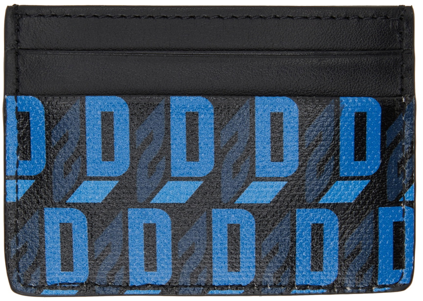 Dsquared2 Blue & Black Monogram Card Holder Dsquared2
