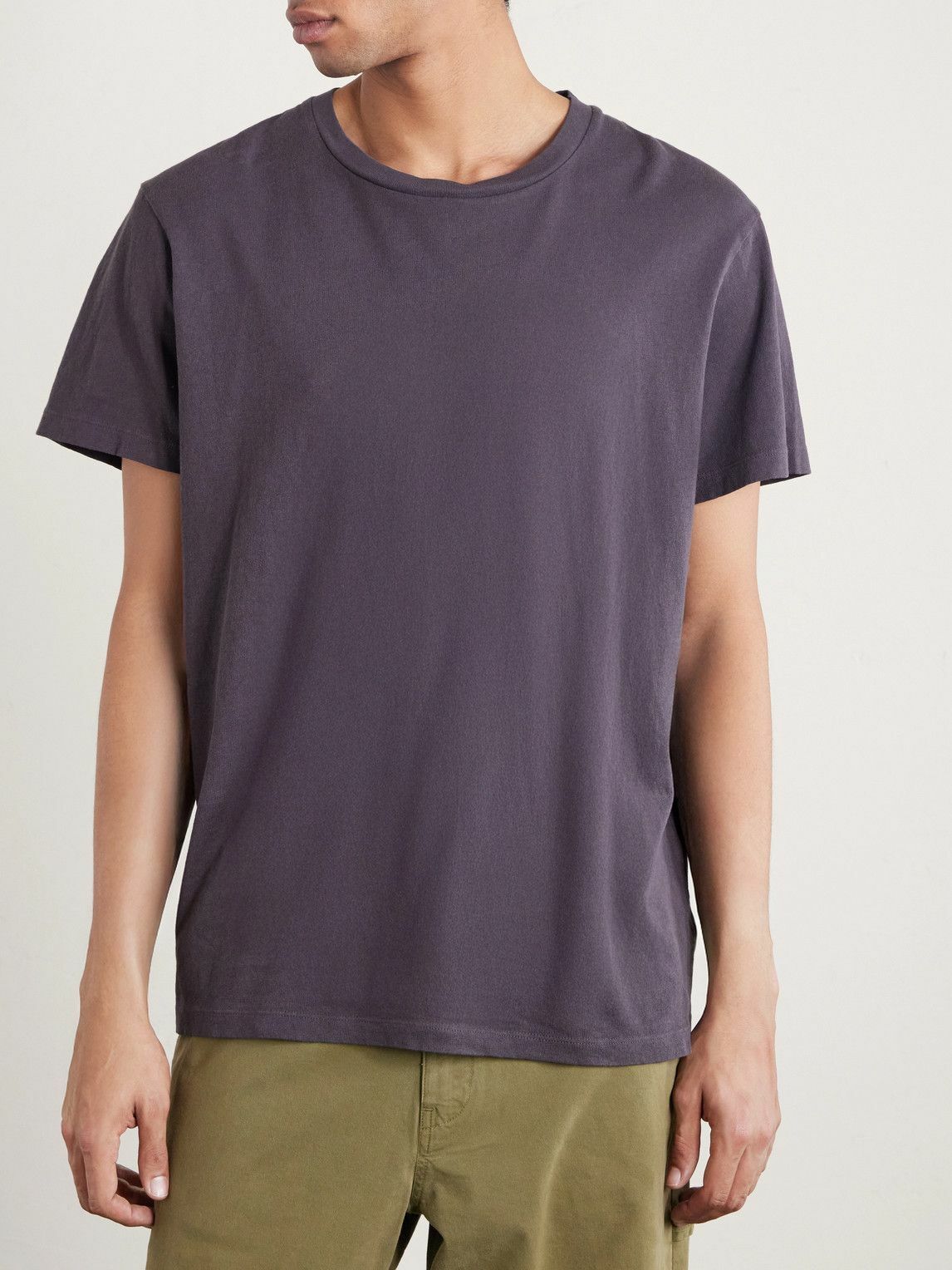 Nili Lotan - Bradley Cotton-Jersey T-Shirt - Gray