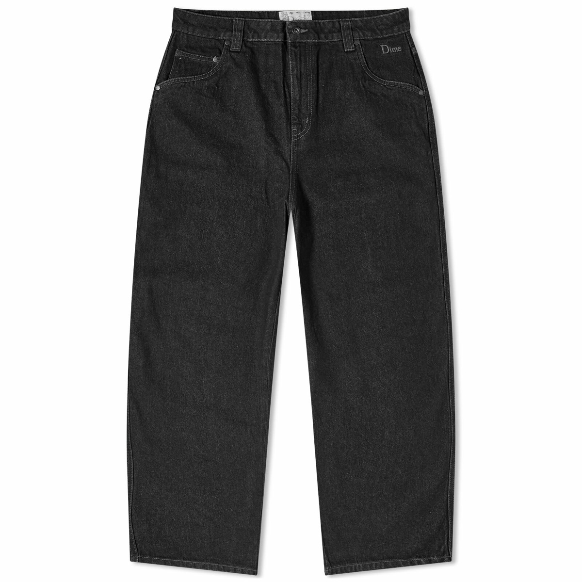 Dime Men's Classic Baggy Denim Pant in Washed Black Dime