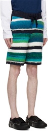 Nahmias Green Striped Shorts