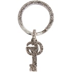 Gucci Silver Double G Keychain