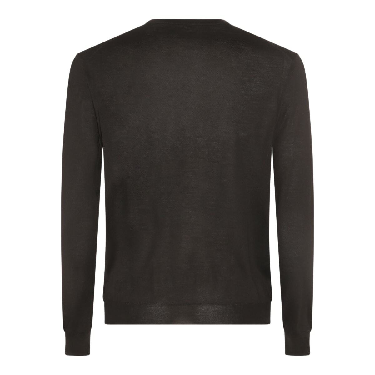 Malo Black Wool And Silk Jumper