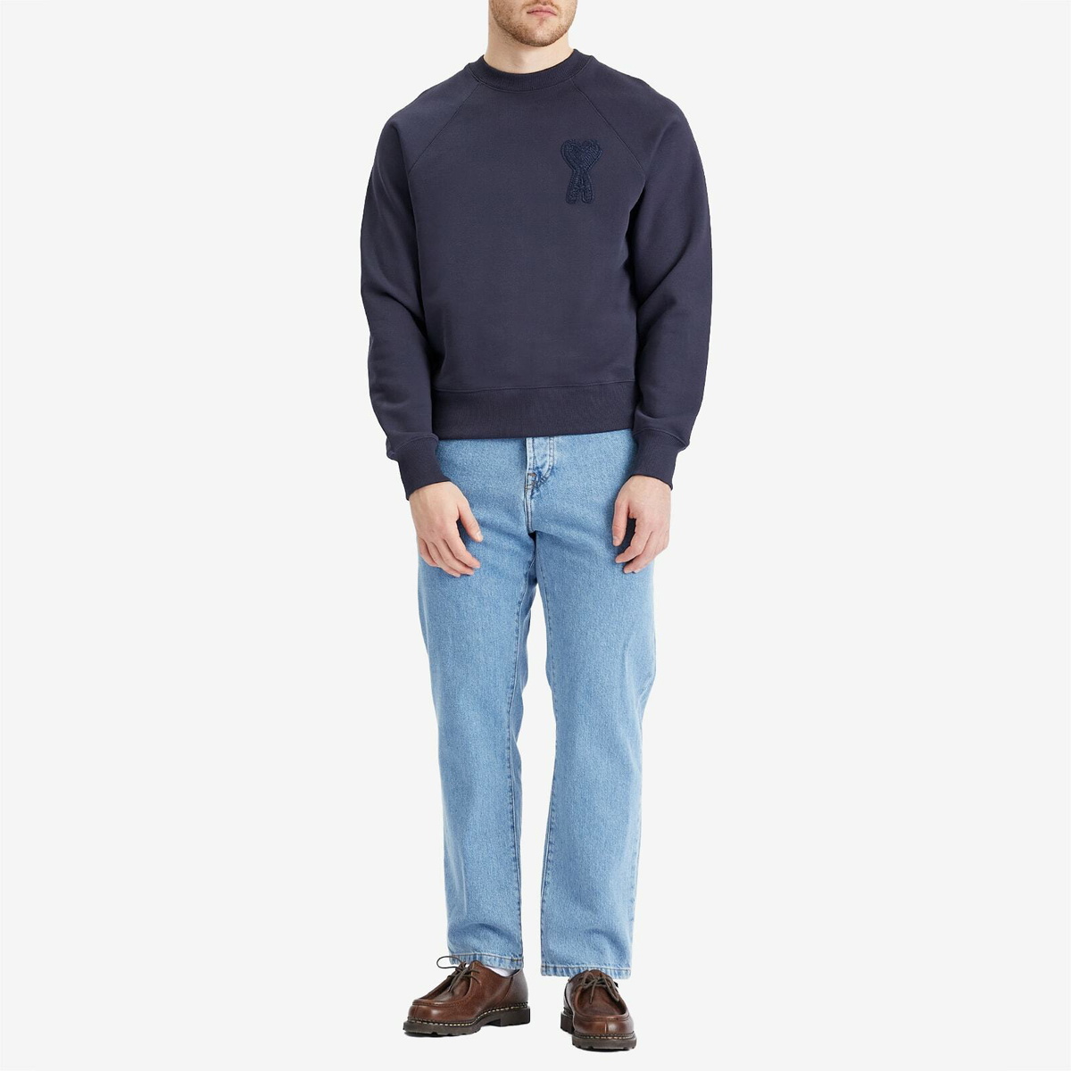 スウェット・トレーナー Ami Paris Navy Blue Sweatshirt With Logo NIGHT BLUE Off-White Ami de Coeur Sweatshirt | AMI PARIS