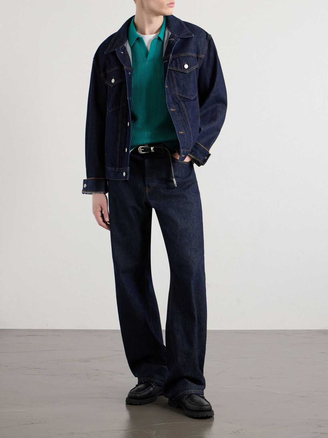 Aimé Leon Dore - Open-Collar Open-Knit Cotton Polo Shirt - Green
