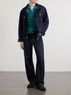 Aimé Leon Dore - Open-Collar Open-Knit Cotton Polo Shirt - Green