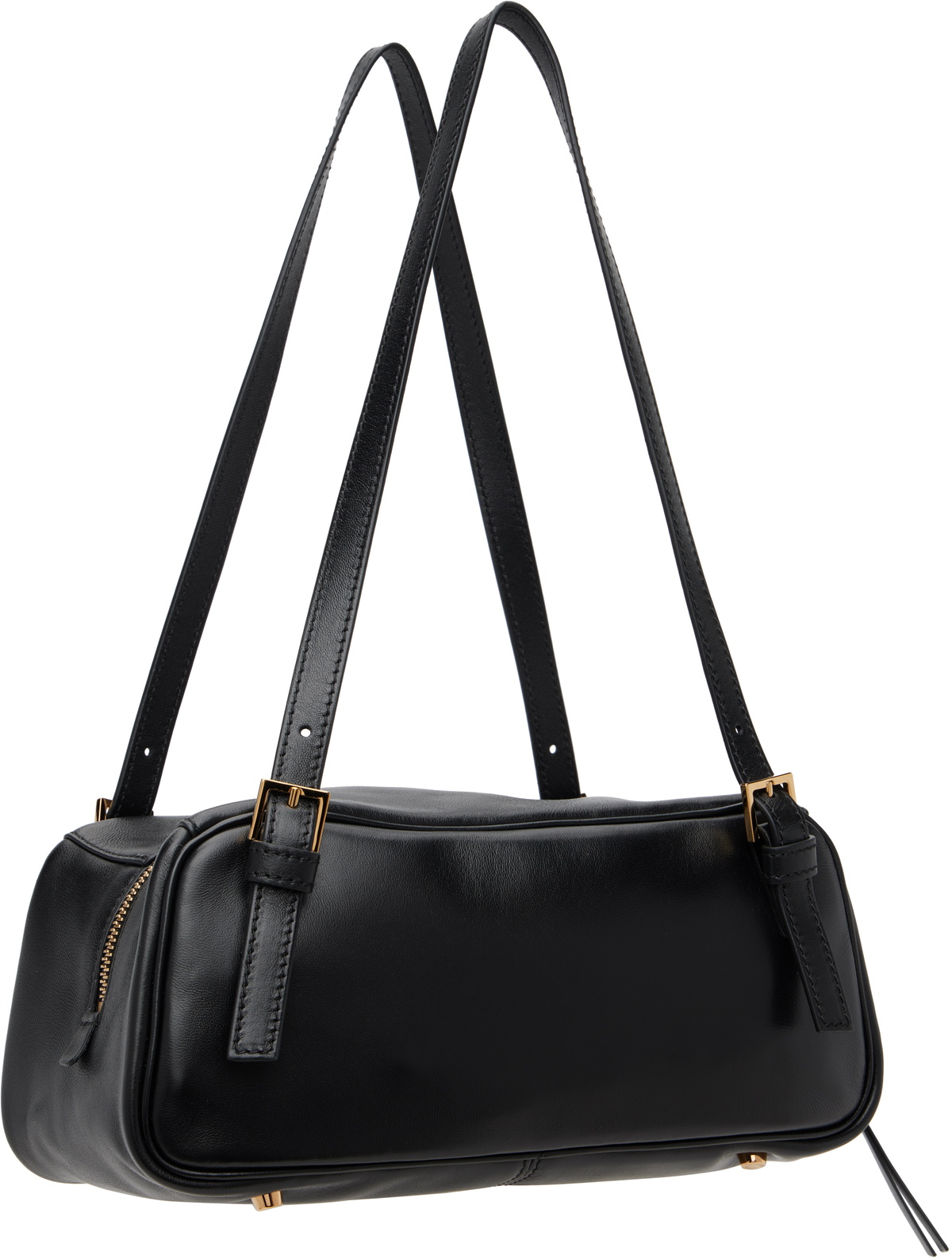 Versace Black 'Versace Tag' Nappa Bowling Bag