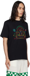 Casablanca Black 'Rainbow Crayon Temple' T-Shirt