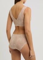 Chantelle Python-effect Stretch-polyamide Briefs - Beige - One Size