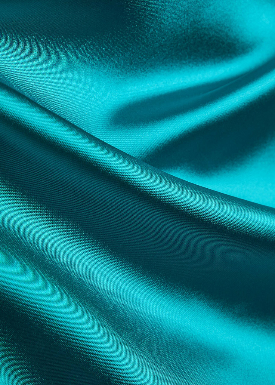 Talbot Runhof Off-the-shoulder Gathered Satin Maxi Dress Aqua