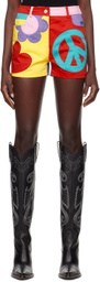 Moschino Jeans Multicolor Paneled Shorts