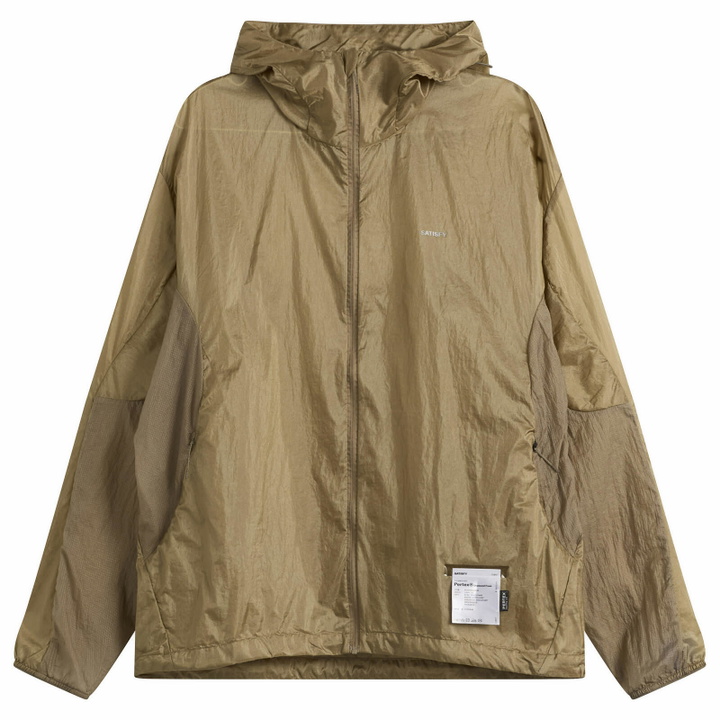 Photo: Satisfy Men's Pertex Diamond Fuse Windbreaker in Falcon
