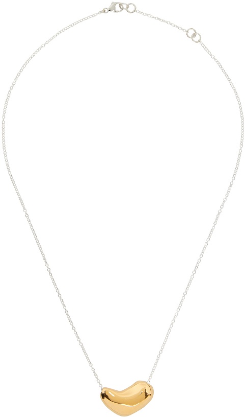 Photo: AGMES Silver & Gold Small Sculpted Heart Pendant Necklace